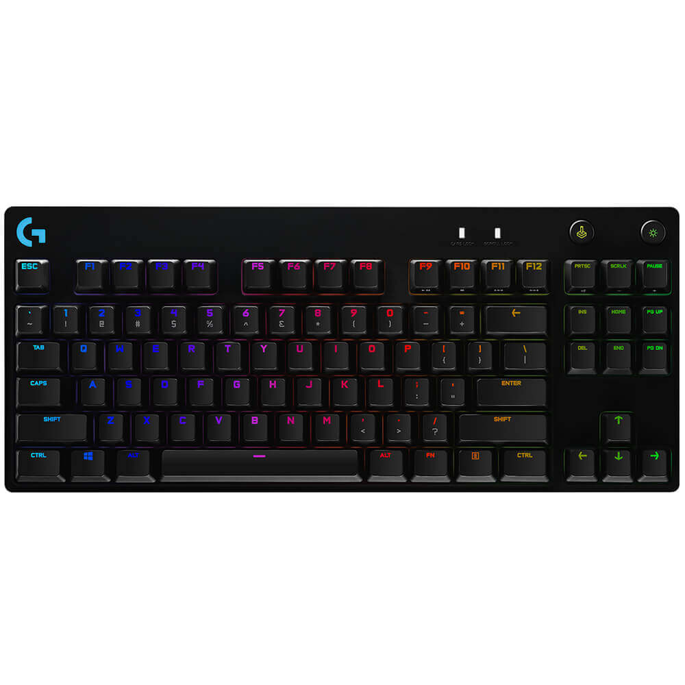 Teclado Gamer G Pro Logitech RGB Mecánico Switch GX Blue Alámbrico Inglés