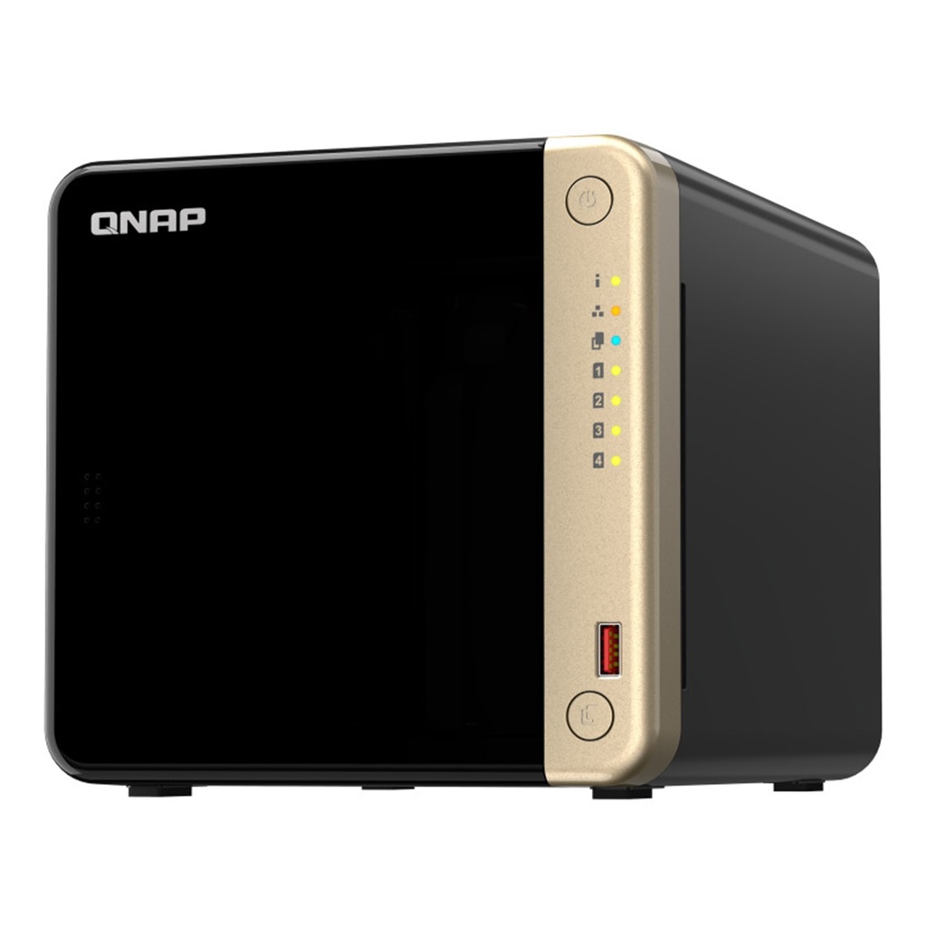 NAS de 4 Bahías QNAP TS-464 Intel Celeron N5095 2GHz M.2 SATA II 2x USB 2.0