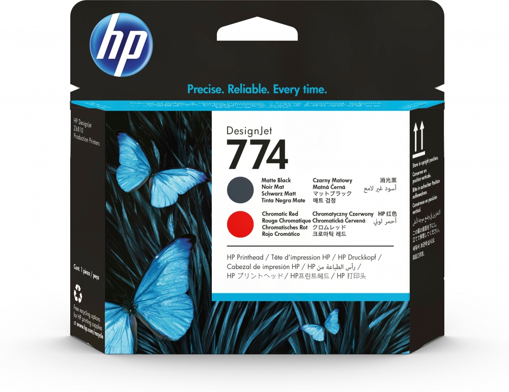 Cabezal hp lf 774 negro mate-rojo cromático