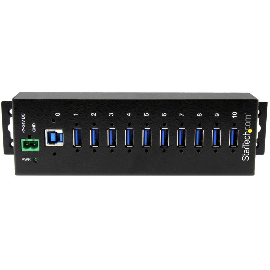 Hub concentrador industrial usb 3.0 de 10 puertos - hub con proteccion de descargas - startech.com mod. st1030usbm