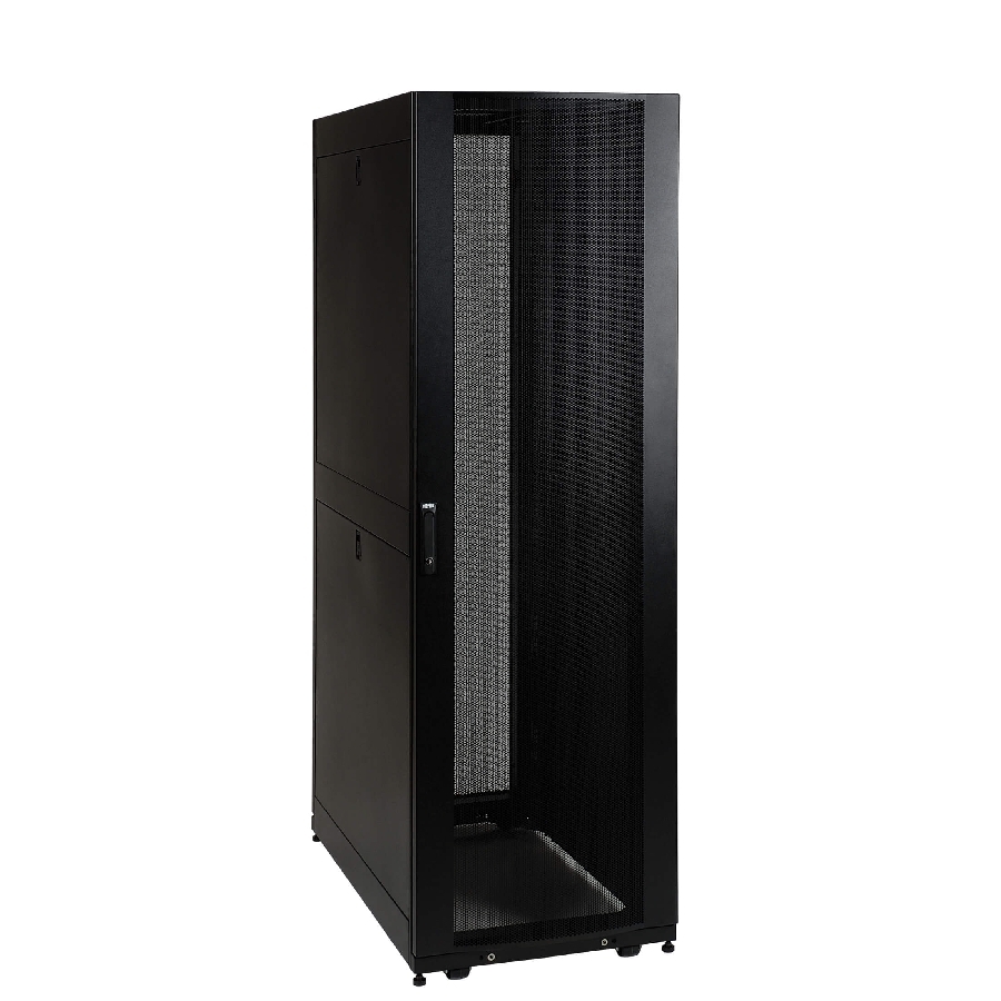 Gabinete tripp-lite smartrack sr42ub para servidores de profundidad estandar de 42u con puertas y paneles laterales