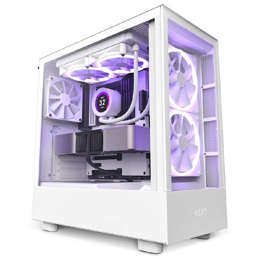 Gab nzxt h5 elite mt mini-itx eatx 2vent rgb s/fte bco cc-h51ew-01