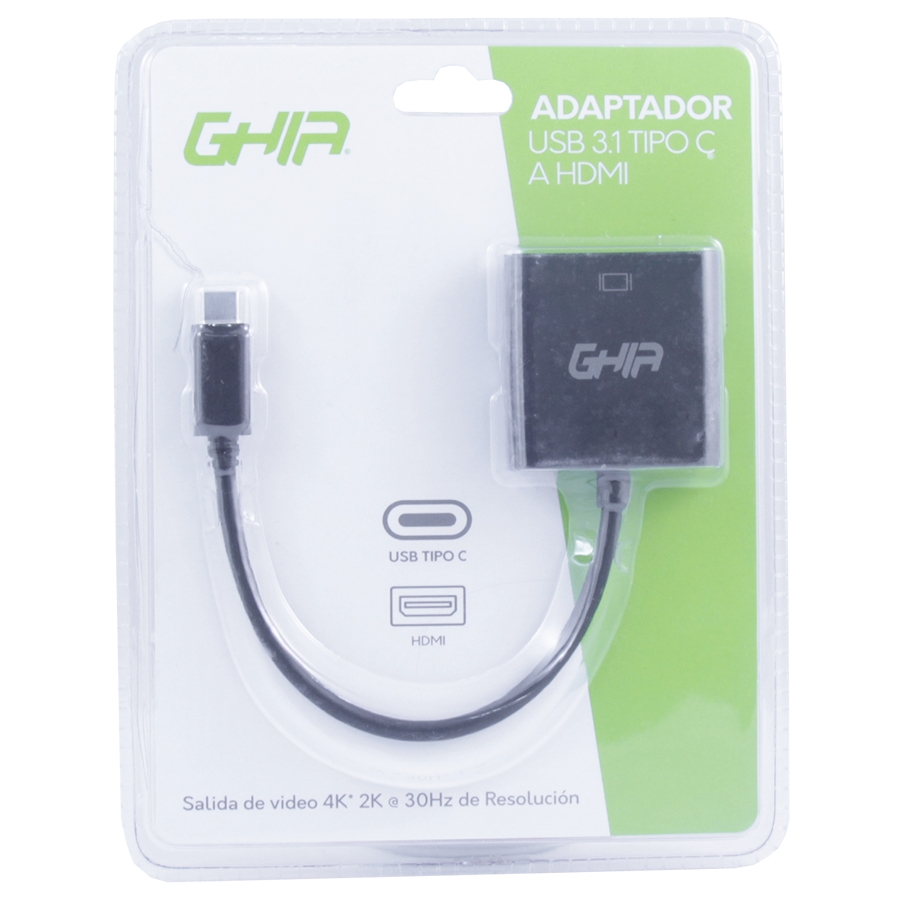 Adaptador USB-C Ghia ADAP-12 USB-C Macho - HDMI Hembra