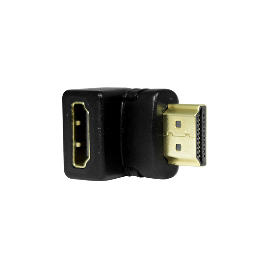 Adaptador codo ghia hdmi macho a hdmi hembra angulo derecho 90 grados