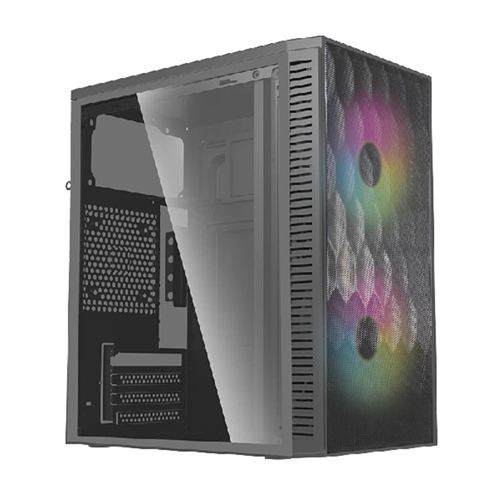 Gabinete Acteck Fuji GC470 Con Ventana Mini-Tower Micro-ATX/ITX USB 3.0/2.0 Con Fuente 500W Con 2 Ventiladores RGB