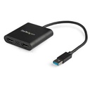 Adaptador de Video Externo StarTech USB 3.0 a 2 Puertos HDMI 4K para 2 Pantallas