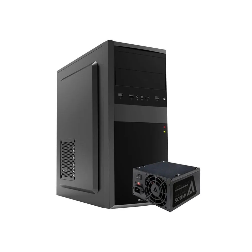 Gabinete Acteck Kiruna II GM420 Midi-Tower ATX/Micro-ATX/Mini-ATX USB 2.0 Con Fuente 500W Sin Ventiladores