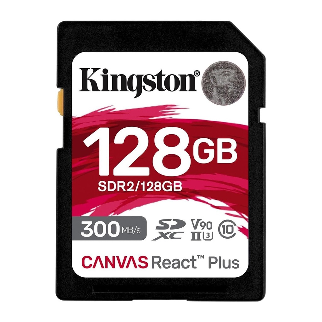 Memoria Flash Kingston Canvas React Plus 128GB SD UHS-II Clase 10