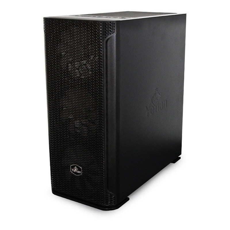 Gabinete YeYian Hollow 2500 Mid Tower Ventana Lateral 3 Ventiladores 140mm Negro