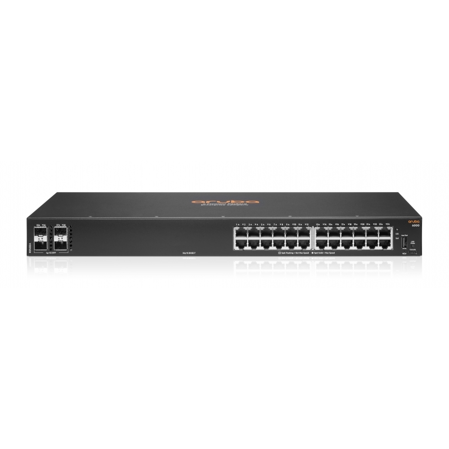 Switch hpe aruba r8n88a 6000 24g y 4sfp administrable capa 2