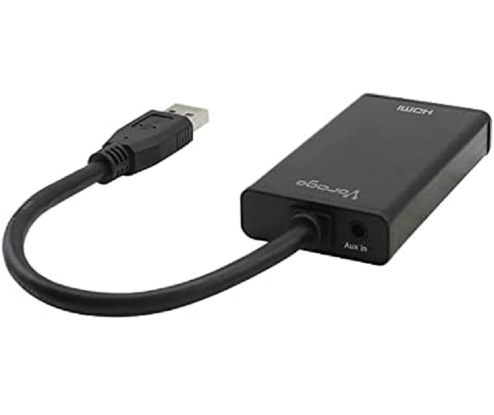 Adaptador De Video  Vorago ADP-204 USB 3.0 a HDMI Y 3.5mm