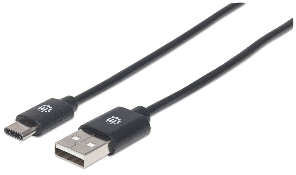 Cable usb-c manhattan, am-cm 2.0m v2, negro