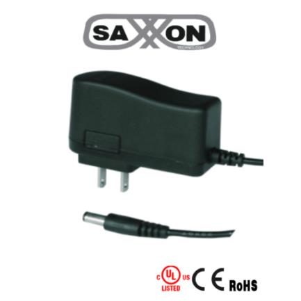 Fuente de poder saxxon regulada 12vcc 1 amper conector macho especial para cámaras de cctv/ usos múltiples