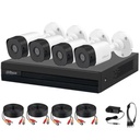 Kit de 4 canales dahua 1mp 4 cámaras b1a11 policarbonato lente de 2.8mm/93° de apertura/4 ch+1 ip o hasta 5 ch ip