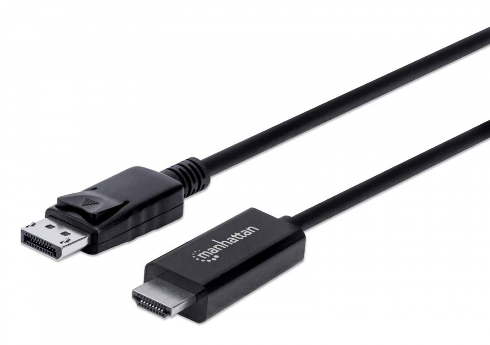 Cable DisplayPort 1.2 Manhattan DisplayPort Macho - HDMI Macho 4K 60Hz 3 Metros