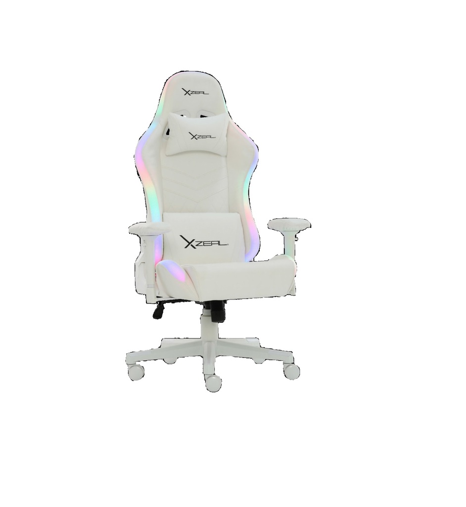 Silla Gamer RGB XZEAL XZ15 hasta 150Kg Blanco