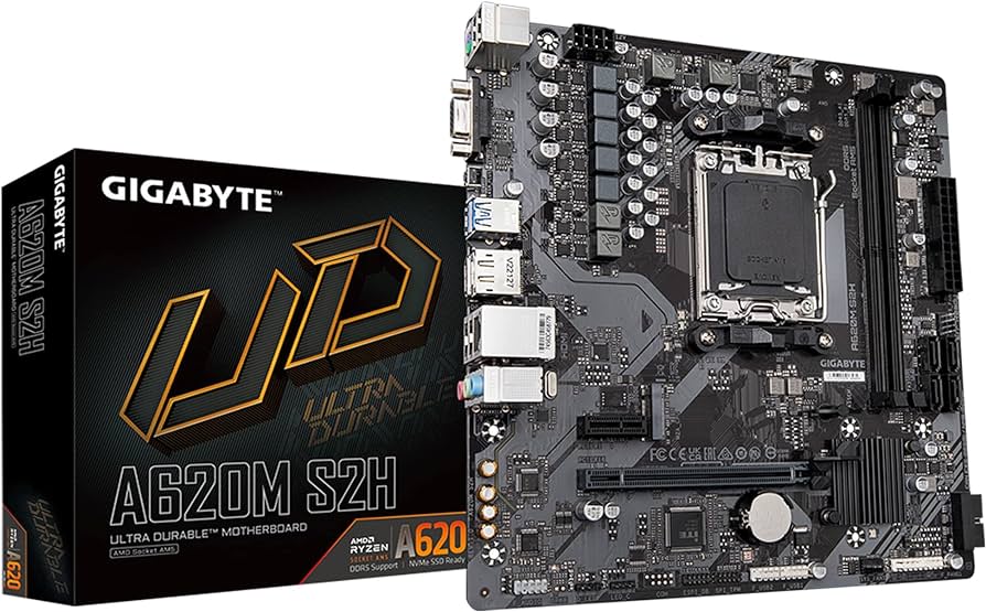 Tarjeta madre gigabyte a620m s2h socket am5 2*ddr5 hdmi dp pcie-4.0 m.2 micro atx