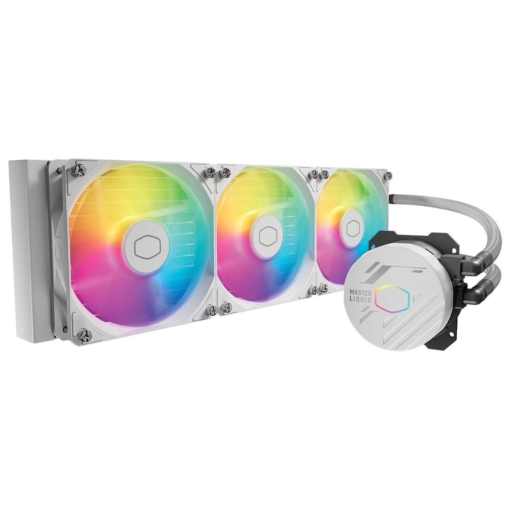 Enfriamiento Líquido para CPU Cooler Master MasterLiquid 360L Core ARGB White 3x120mm 650-1750RPM