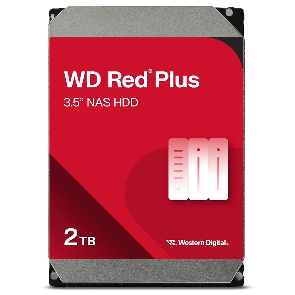 Disco Duro Para NAS Western Digital WD Red 3.5'' de 1 a 8 Bahías 2TB SATA III 6 Gbit/s 5400RPM 64MB Cache 