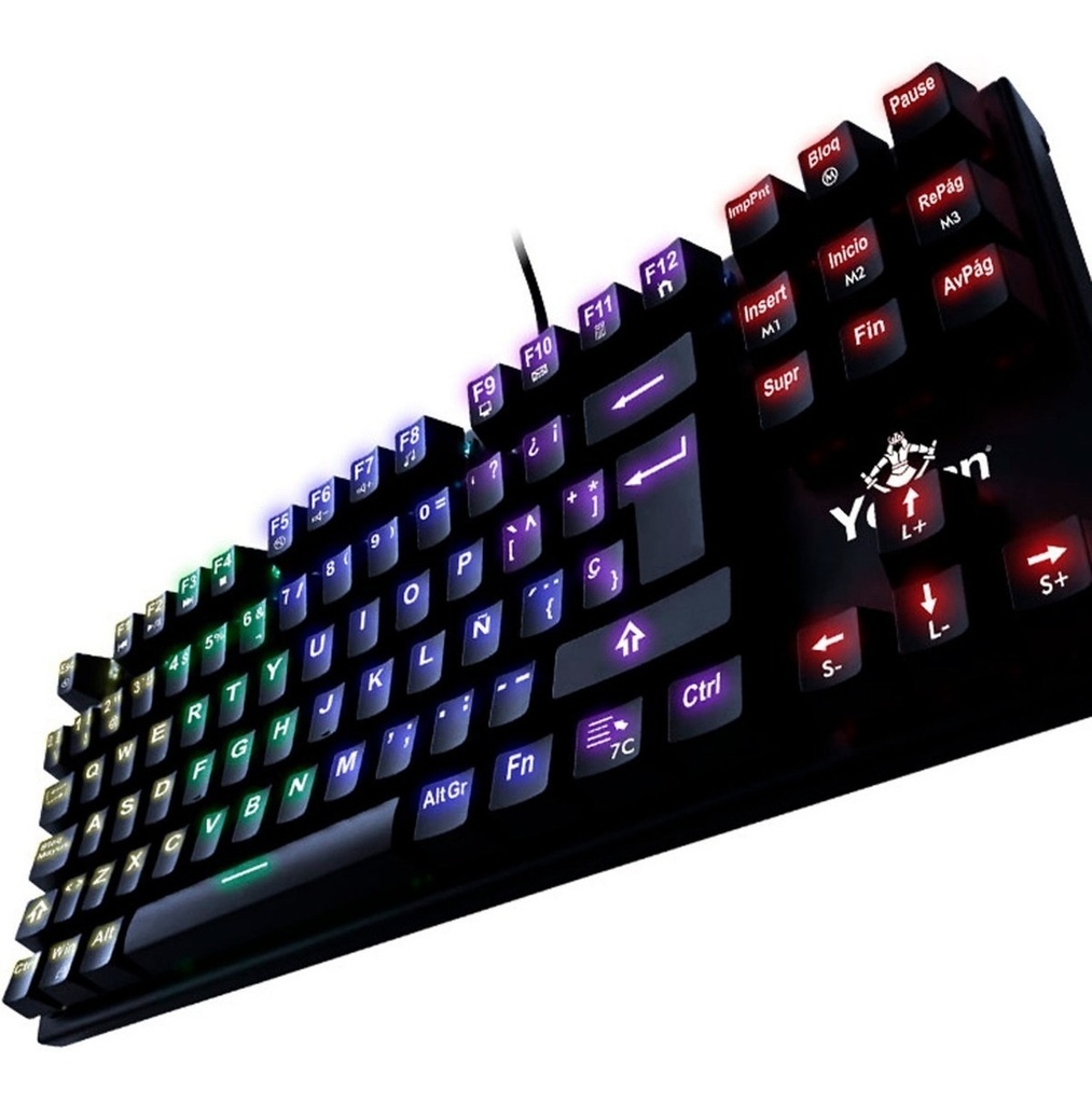 Teclado Mecánico Gamer Yeyian Spark Serie 2000 RGB Outemu Red Alámbrico Español