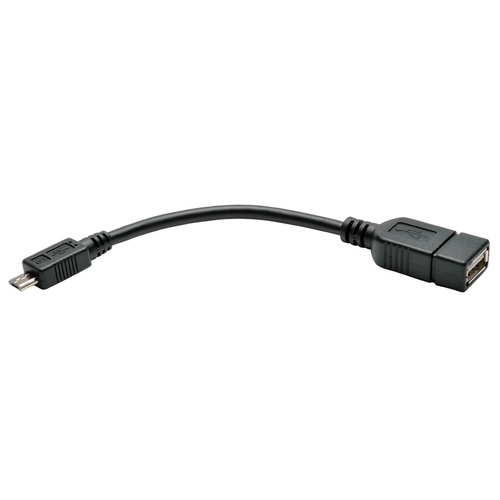 Cable micro usb b de 5 pines a usb a otg m/h 15.2cm