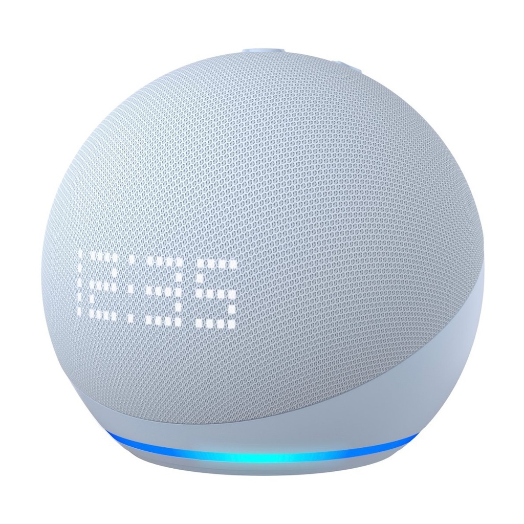 Altavoz Inteligente Amazon Echo Dot 5ta Generación Reloj/Alexa Indicador LED WiFi/Bluetooth 15W