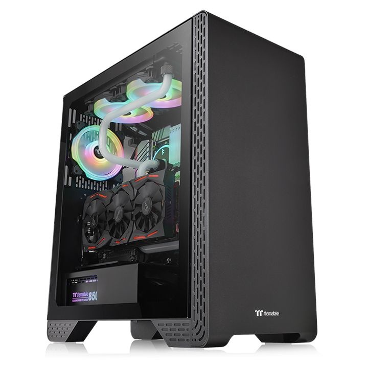 Gabinete Thermaltake S300 Cristal Templado Media Torre ATX