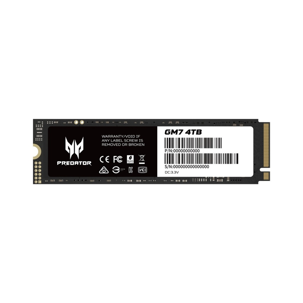 Unidad De Estado Solido SSD Acer GM7 NVMe 4TB PCI Express 4.0 M.2 