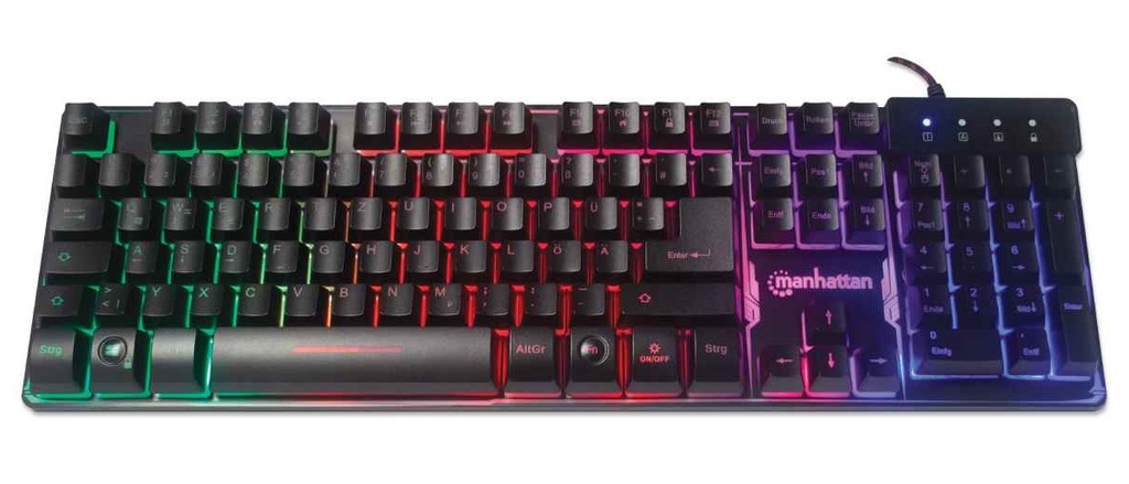 Teclado Gamer Manhattan 178457 RGB Alámbrico Español