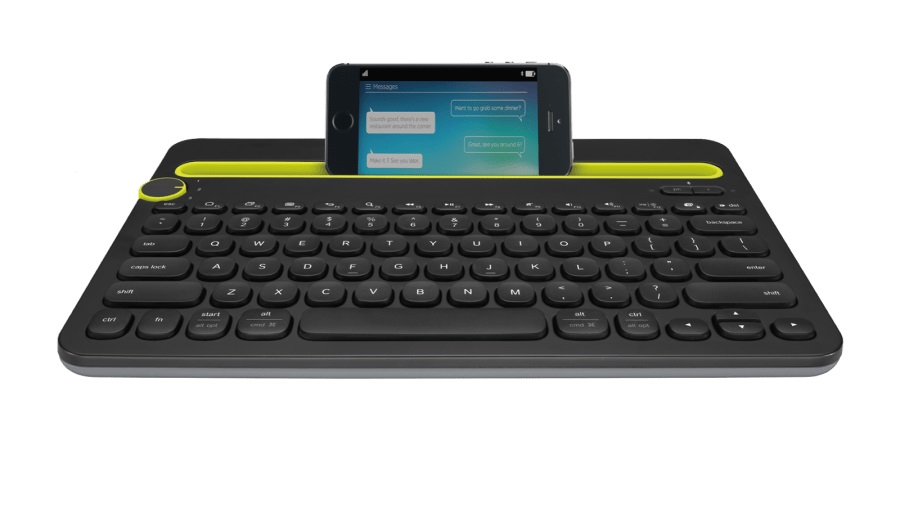 Teclado Logitech K480 Inalámbrico Bluetooth Español PC Tablet Smartphone con Soporte para Celular o Tablet