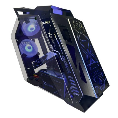 Gabinete xzeal irregular rgb negro ir02 4 vent argb xzgairrgbb