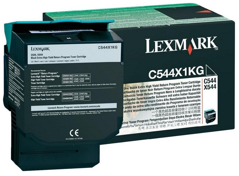 Toner lexmark negro c544n alto rend retornable