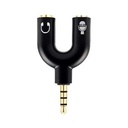 Adaptador stereo 3.5 mm macho a dual 3.5 mm h brobotix 181802-2 - negro