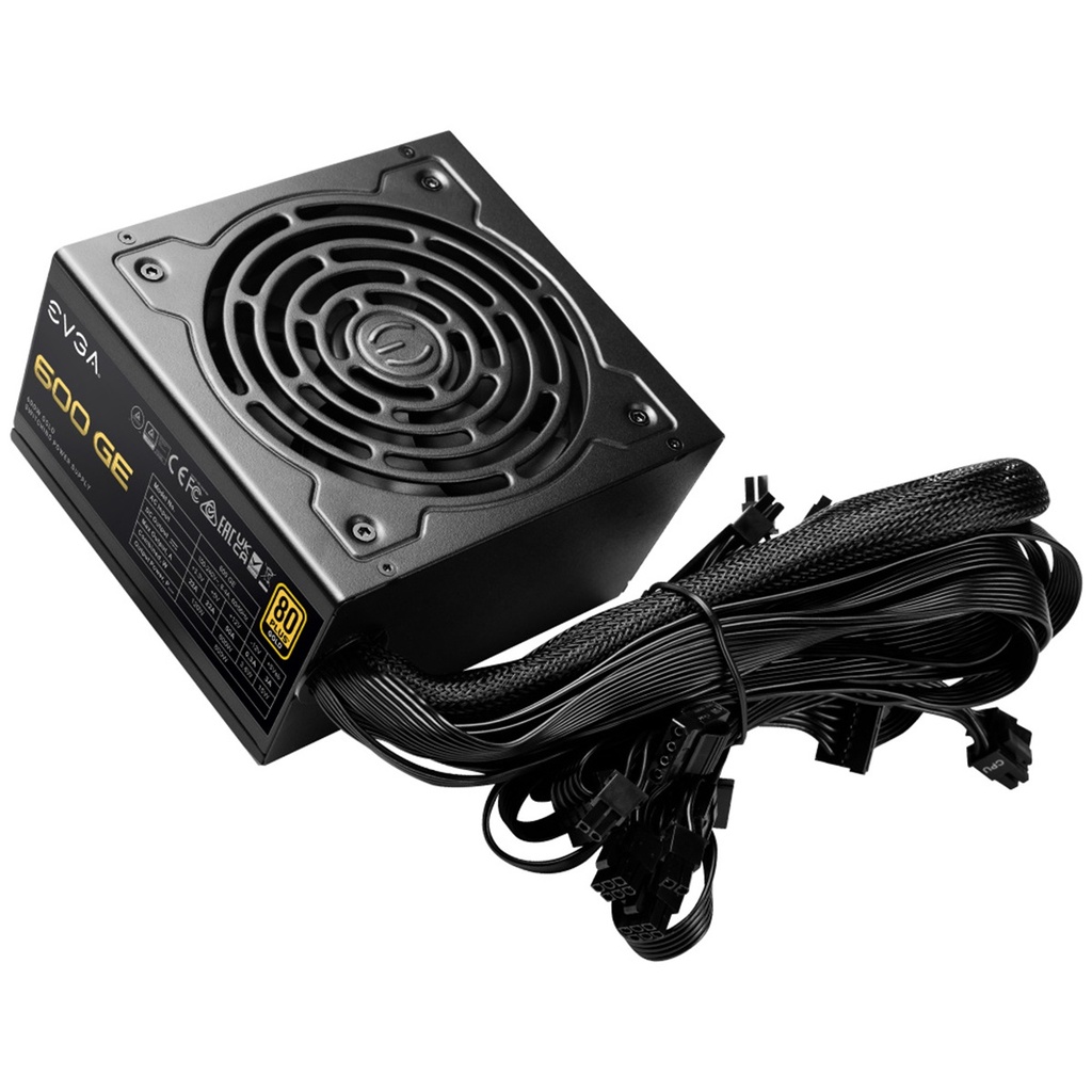 Fuente de Poder EVGA GE 600W 80 Plus Gold ATX 12V Eco Mode 24 pin Fan 120mm