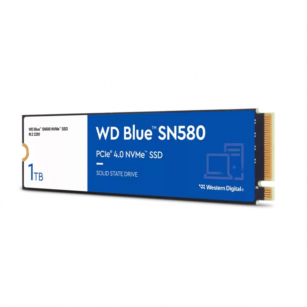 Unidad De Estado Solido SSD Western Digital WD Blue SN580 NVMe 1TB PCI Express 4.0 M.2