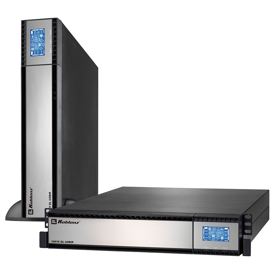 No break koblenz 10015 ol 1000va 800w on line rack torre6 cont display lcdusb rs232 90 min