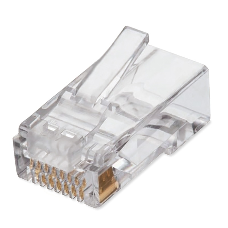 Bote con 100p zas de plug rj45 cat6 qian nw6100 50 micras