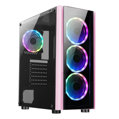 Gabinete xzeal xz110-1 rosa. xzcgb12p. -