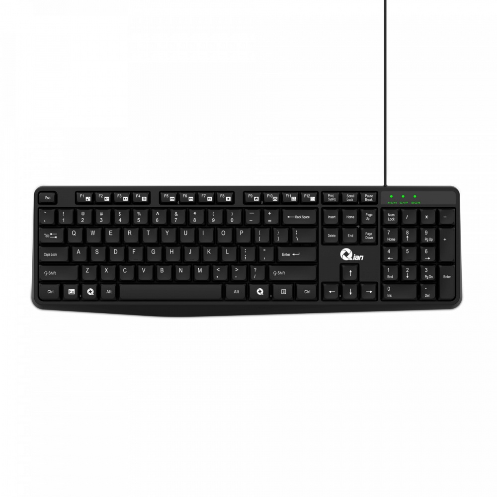 Kit de teclado y mouse alámbrico multimedia qian  xie qkx-20603