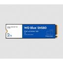 Unidad ssd m.2 wd 2tb wds200t3b0e blue sn580 pcie 4.0 nvme 3d nand 2280