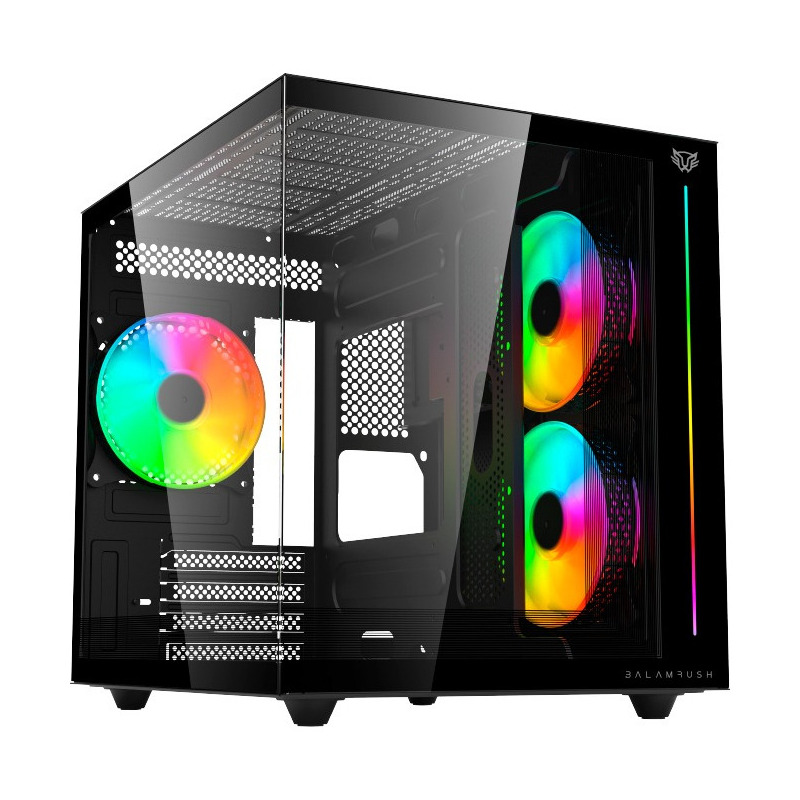 Gabinete balam rush br-937320 tank pro evo gm955 micro atx usb 3.0 cristal temp negro