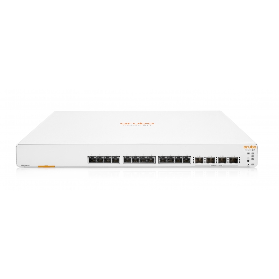 Switch hpe aruba jl805a instant on 1960 12 rj-45 100 1000 10gbase-t, 4 sfp 10 gbe