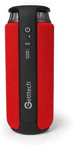 Bocina Portátil Getttech Soundcup Beat, Bluetooth, Inalámbrico 2.0 Canales 24W RMS Negro/Rojo