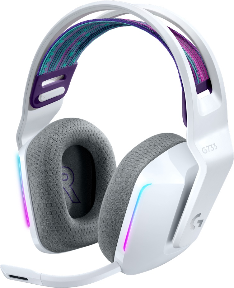 Audífonos Gamer Logitech G733 7.1 Para PS4/PC Inalámbrico USB Blanco