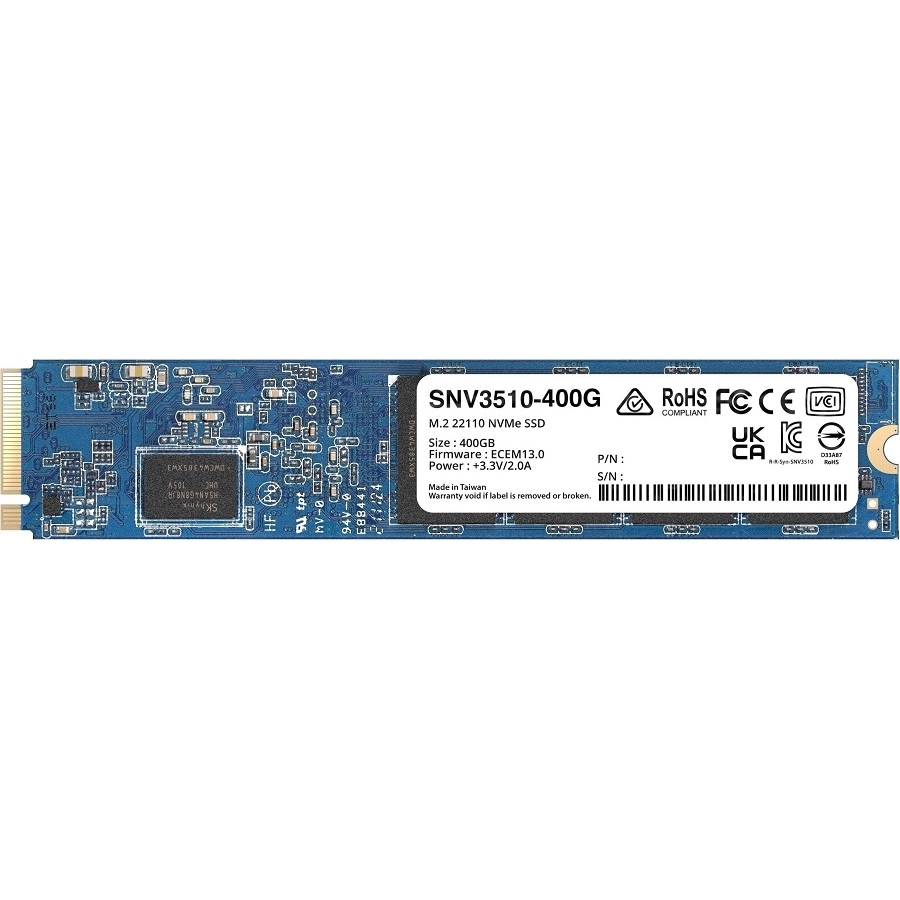 Unidad De Estado Solido SSD para Servidor NAS Synology SNV3510 400GB NVMe PCI Express 3.0 M.2 Compatible con Synology