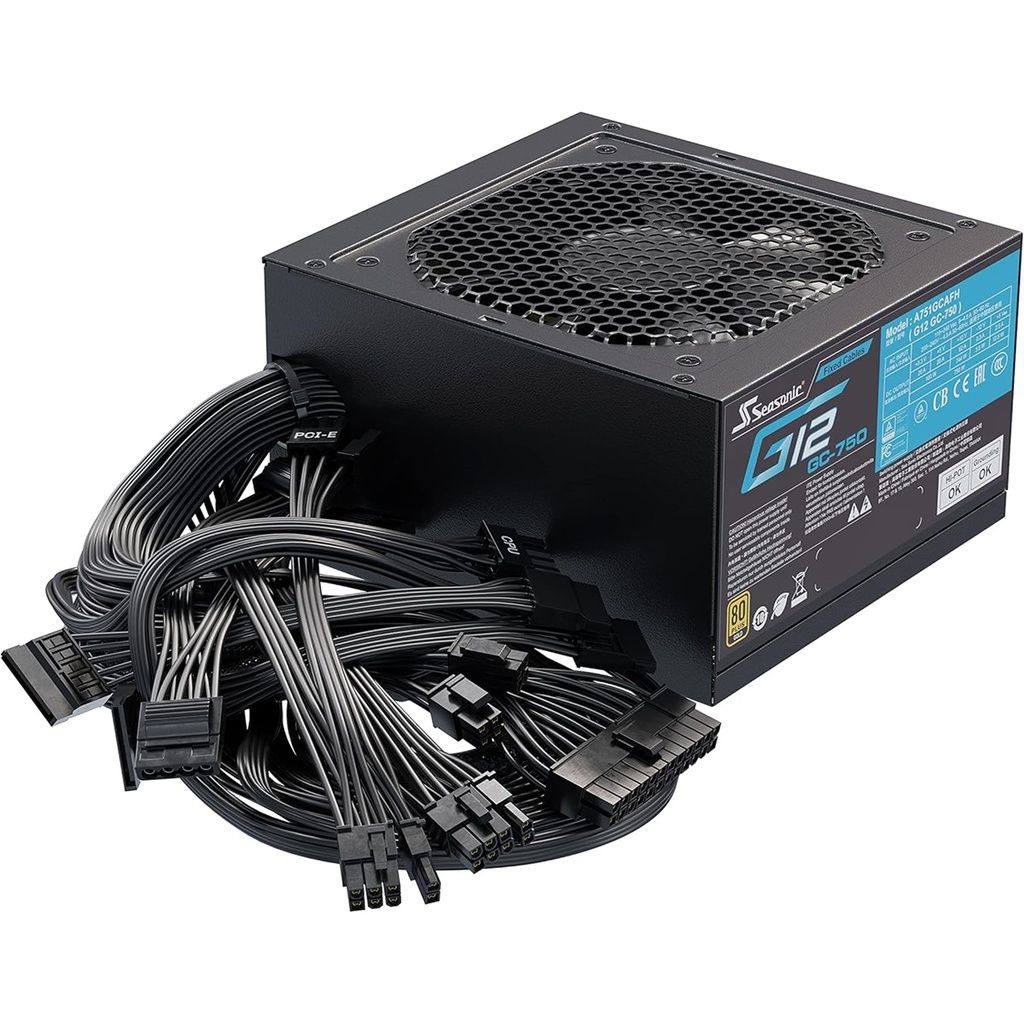 Fuente de Poder Seasonic G12-GC-750 80 PLUS Gold 20+4 pin ATX 120mm 750W