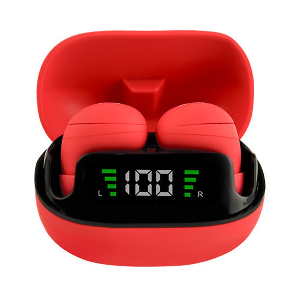 Audífonos Intrauriculares con Micrófono TWS Mini Tiny Beats Perfect Choice Inalámbrico Bluetooth USB-C Rojo