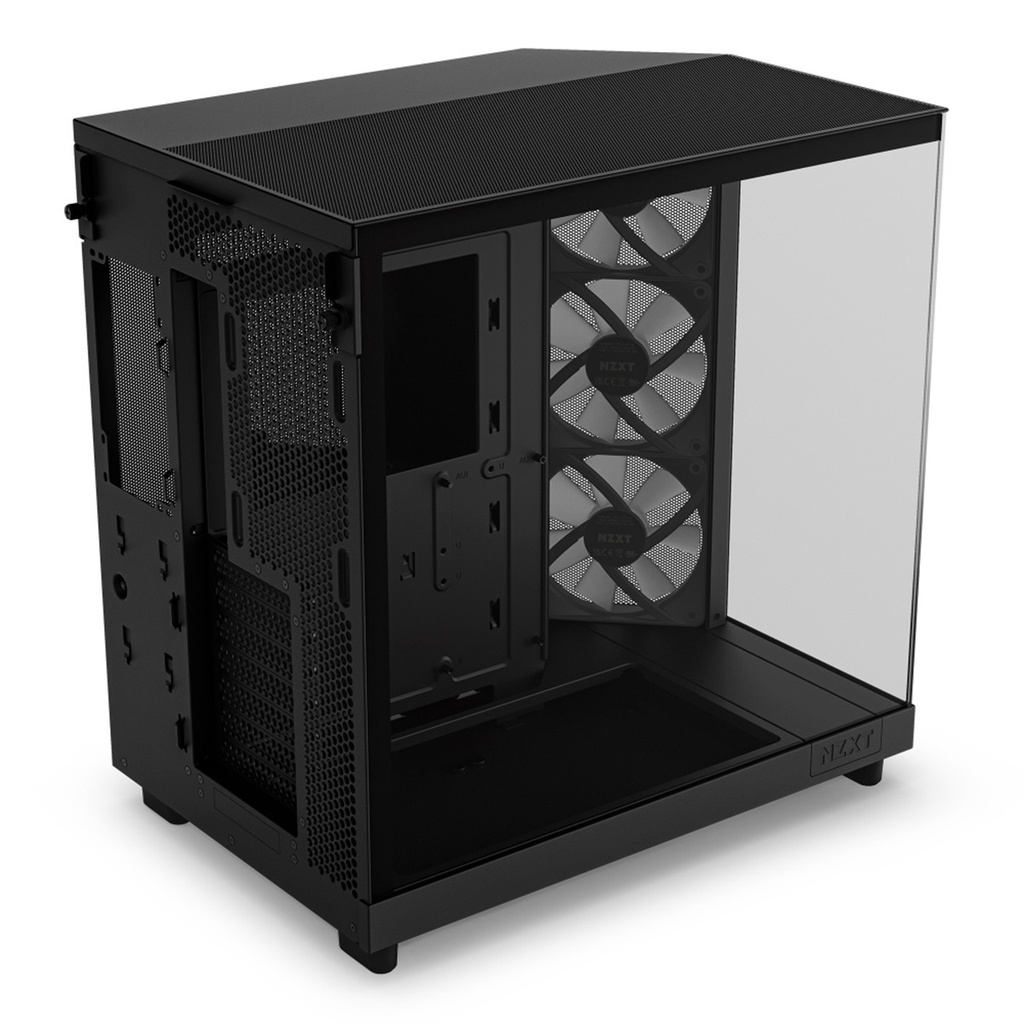 Gabinete NZXT H6 Flow RGB Con Ventana Midi-Tower ATX/Micro-ATX/Mini-ITX USB 3.2 Sin Fuente 3 Ventiladores RGB Instalados