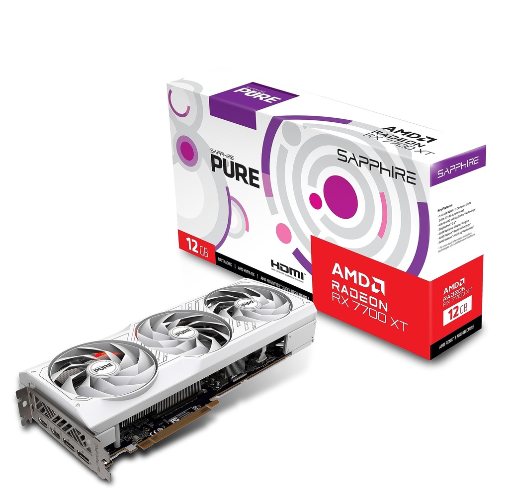 Tarjeta de Video Sapphire PURE AMD Radeon RX 7700 XT, 12GB 192-bit GDDR6, PCI Express 4.0