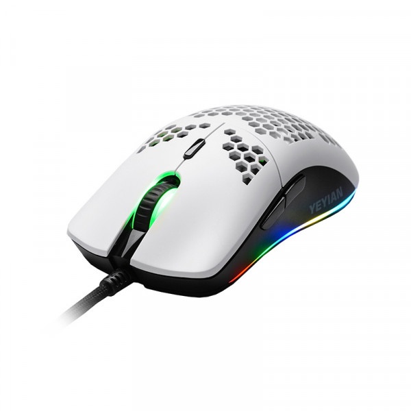 Mouse Gamer YeYian YMG-24311 Links 3000 RGB 6 Botones Blanco USB